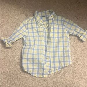 Janie and Jack Yellow and Blue Checkered Shirt